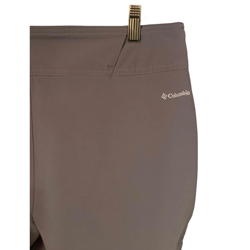 COLUMBIA Solid Gray Wildsee Soft Shell Women's Outdoor Hiking Pants Size 12 - Picture 7 of 9